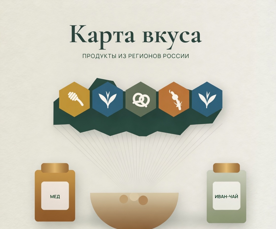 Карта вкуса: продукты из регионов России, мед, иван-чай и карта региональных вкусов